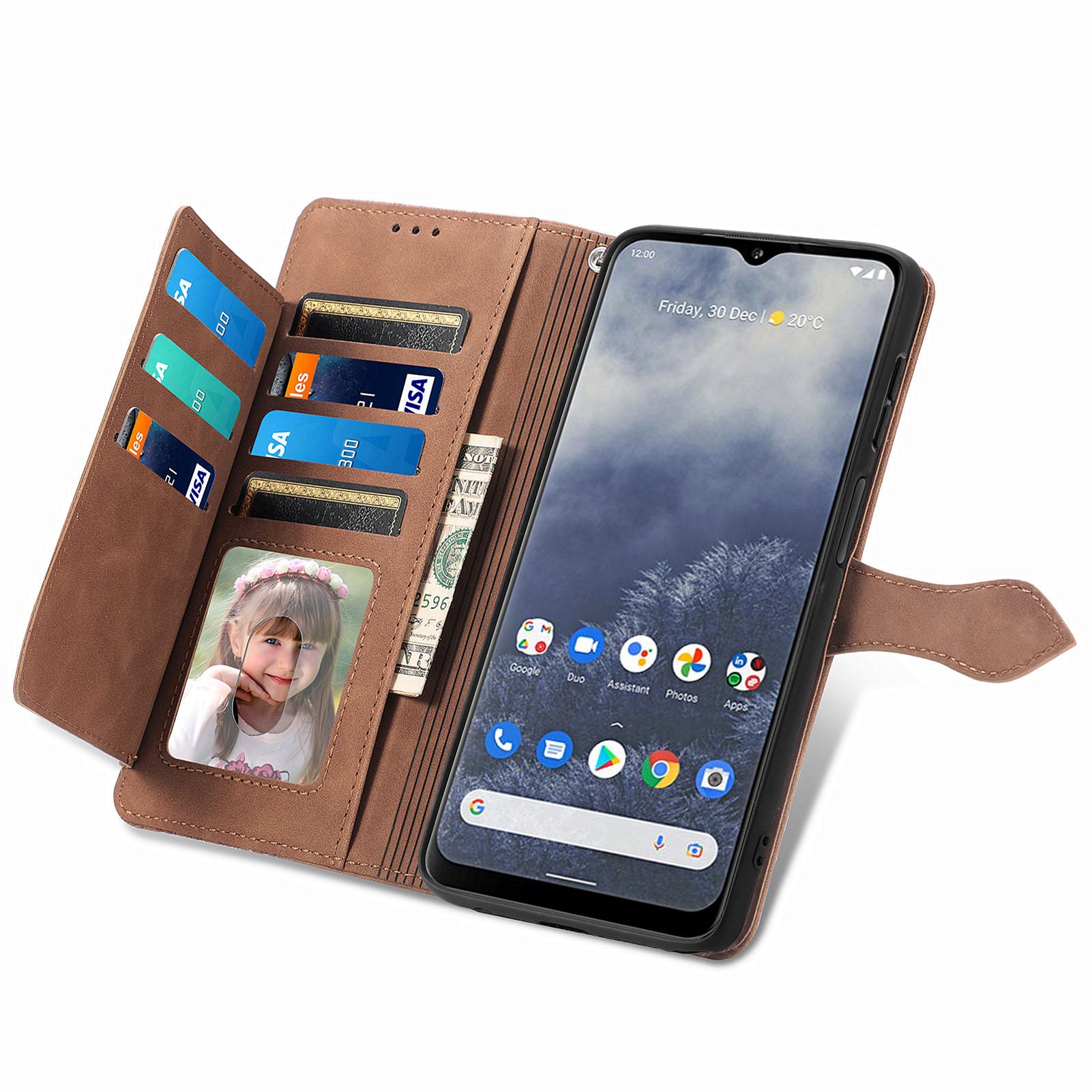 Anti-fall Flip Leather Phone Case For Nokia G60 5G Flower Imprinted Pattern Zipper Pocket Cell Phone Cover Stand Wallet Anti-fall Flip Leather Phone Case For Nokia G60 5G Flower Imprinted Pattern Zipper Pocket Cell Phone Cover Stand Wallet